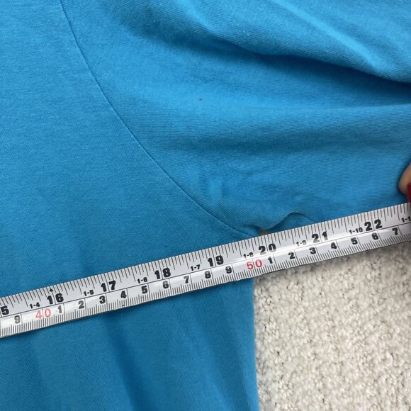 Y2K Nike Worldwide Long Sleeve Shirt Mens Size M Tee Blue / Orange Globe - Picture 11 of 13